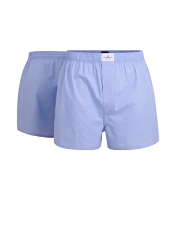 Tom Tailor Web-Boxershorts 2er Pack in Hellblau