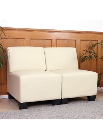 MCW Modular 2-Sitzer Sofa Moncalieri, Creme, ohne Armlehnen