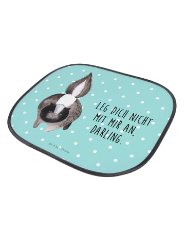 Mr. & Mrs. Panda Auto Sonnenschutz Stinktier Angriff mit Spruch in Türkis Pastell