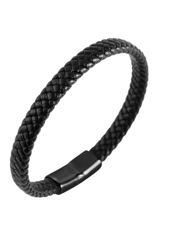 Adeliás Damen Armband aus Edelstahl 20+1 cm in schwarz