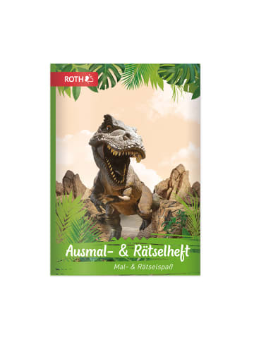 ROTH Set Ausmalbuch mit Buntstiften, Tyrannosaurus in Bunt