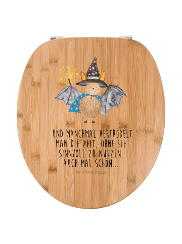 Mr. & Mrs. Panda Klo-Deckel Fledermaus Zauberer mit Spruch in Braun