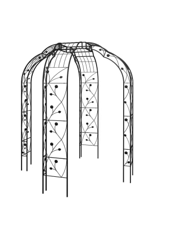 Rosenpavillon in Schwarz - (B)199 x (H)250 x (T)199 cm