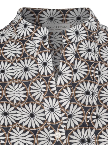 Marc O'Polo Bluse in anthrazit weiß