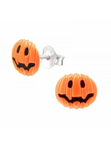 Alexander York Kinderohrstecker KÜRBIS in 925 Sterling Silber, 2-tlg. in orange