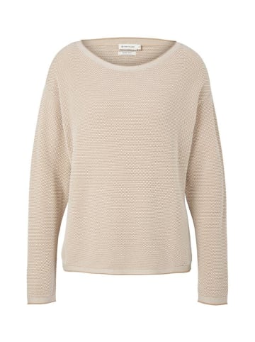 Tom Tailor Pullover in beige bubble structure