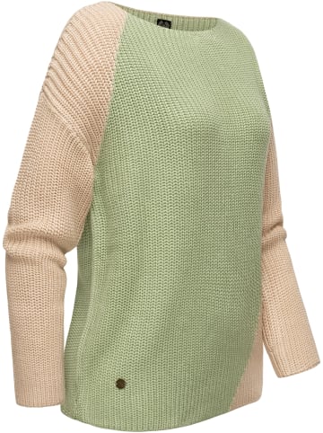 ragwear Strickpullover Ebbeline-Block in Dusty Green