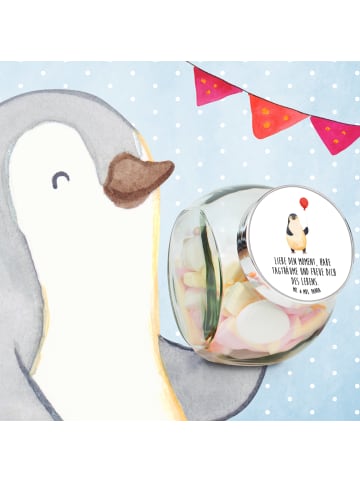 Mr. & Mrs. Panda Bonbonglas Pinguin Luftballon mit Spruch in Weiß