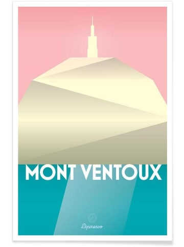 Juniqe Poster "Mont Ventoux II" in Türkis & Weiß