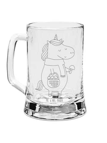 Mr. & Mrs. Panda Bierkrug Einhorn Pilz ohne Spruch in Transparent