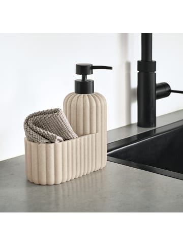 Zeller Spülbecken-Organizer, Spülmittelspender 380 ml in Beige, 8 x 19 x 17 cm