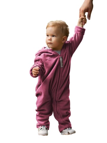 Hoppediz Overall Fleece-Overall mit Umschlagbündchen in beere