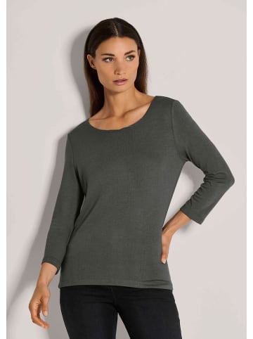 MADELEINE Elegantes Glanzshirt mit Viskose-Stretch in bleigrau