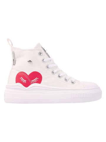 British Knights Sneaker Kaya flow mid in cremeweiss/rotes herz