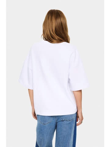 SAINT TROPEZ Trackjacket-sweat SerkelSZ Oversize fit in Bright White