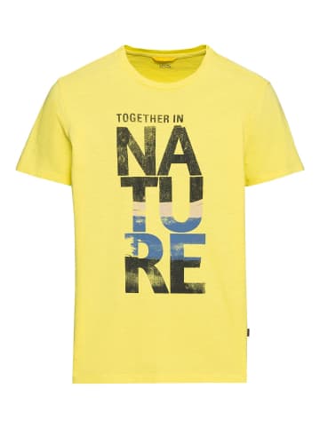 Camel Active T-Shirt mit Print aus nachhaltigem Organic Cotton in Gelb
