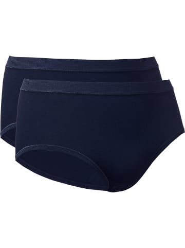Con-ta Baumwolle, Feinripp Taillenslip 2er-Pack in marine