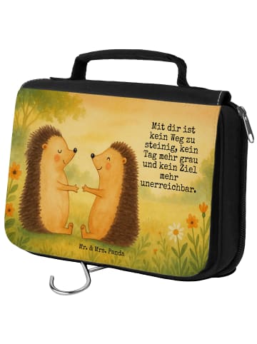 Mr. & Mrs. Panda Kosmetiktäschchen Igel Liebe Design mit Spruch in Weiß