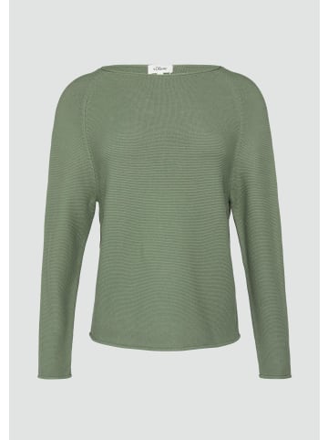 s.Oliver Strickpullover in 7369_dunkles salbeigrün