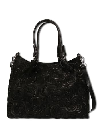 Toscanto Leder Schultertasche Toscanto Tasche schwarz ca. 36cm