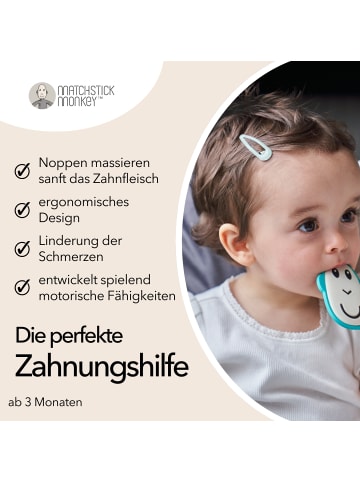 MATCHSTICK MONKEY Flat Face Teether Beißring / Zahnungshilfe flach
