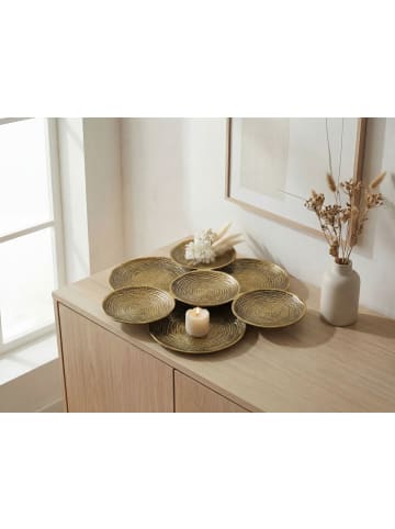 FineBuy Tischdekoration in Gold / Aluminium / 44x44x4