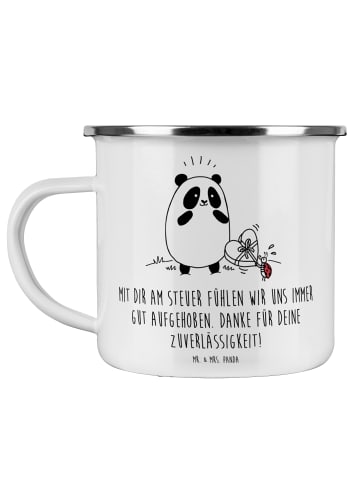 Mr. & Mrs. Panda Camping Emaille Tasse Busfahrer Sicherheit mit ... in Weiß