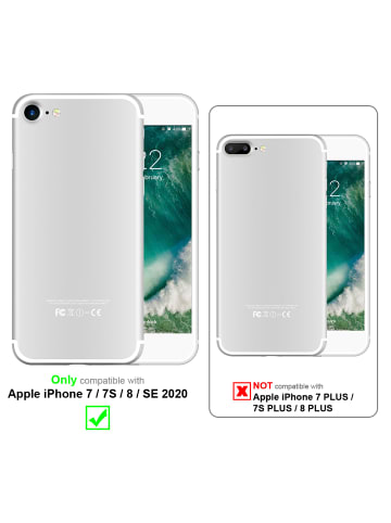 cadorabo Hülle für Apple iPhone 7 / 7S / 8 / SE 2020 in PFINGSTROSEN