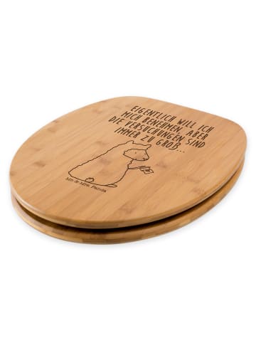 Mr. & Mrs. Panda Holz Toilettensitz Alpaka Fahne mit Spruch in Transparent