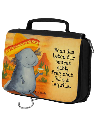 Mr. & Mrs. Panda Schminktasche Axolotl Tequila Design mit Spruch in Weiß