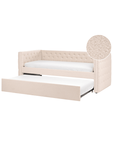 Beliani Kinderbett GASSIN in Beige - (W) 100 x (H) 88 x (L) 231 cm