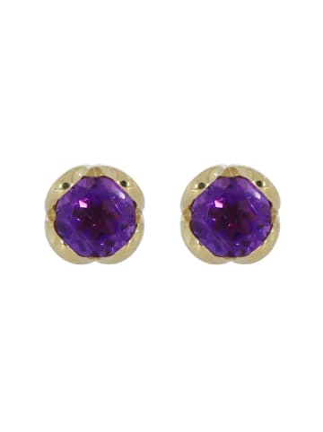 Xen Ohrstecker "mit Amethyst 375 Gelbgold" in Gold