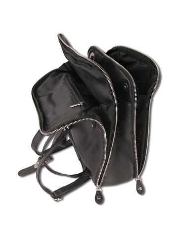 Toscanto Leder Cityrucksack Toscanto Rucksack schwarz ca. 33cm