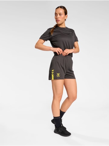 Hummel Hummel Kurze Hose Hmlactive Multisport Damen Atmungsaktiv Schnelltrocknend in OBSIDIAN/SULPHUR SPRING