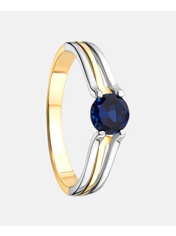 Diamant L'éternel Verlobungsring aus 375 Gelbgold mit Saphir