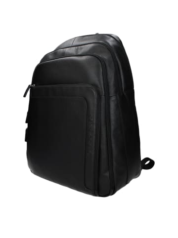 Piquadro Schwarz Leder Rucksack