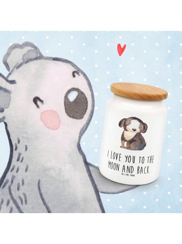 Mr. & Mrs. Panda Frischhaltedose Hund Entspannen mit Spruch in Weiß