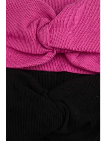 Coccodrillo geripptes Stirnband in fuchsie