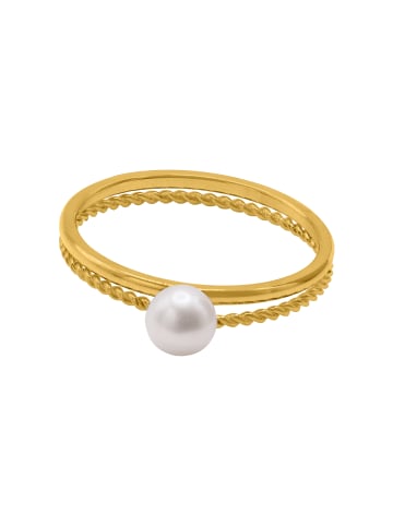 Steel_Art Mehrreihiger Ring Damen Perlenring Maxsu goldfarben in goldfarben