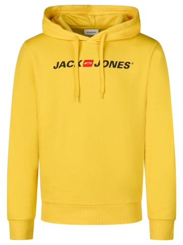 Jack & Jones Pullover JJMORTY OLD LOGO SWEAT HOOD SMU in Gelb