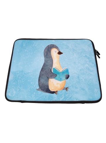 Mr. & Mrs. Panda Hülle Laptop Pinguin Buch ohne Spruch in Eisblau
