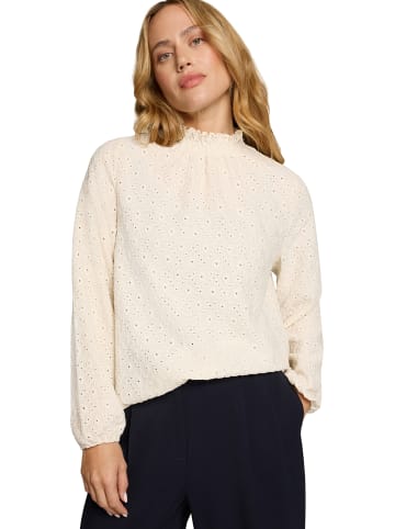 Zero  Bluse mit Lochmuster in Eggnog