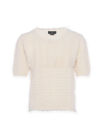 faina Damen Kurzarm Pullover in WOLLWEISS