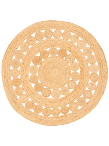 Pergamon Jute Teppich Salsa Rund in beige