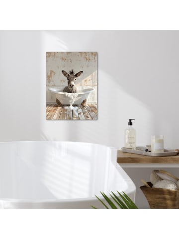 OnlyWow Leinwand Bilder Esel