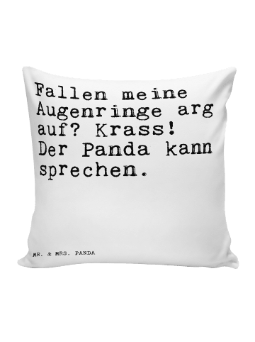 Mr. & Mrs. Panda Kissen Fallen meine Augenringe arg... mit Spruch in Weiß