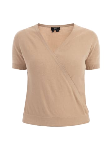 faina Damen Kurzarm-Pullover in Beige