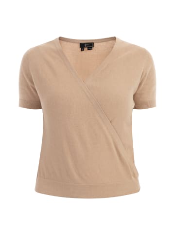 faina Kurzarm-Pullover in Beige