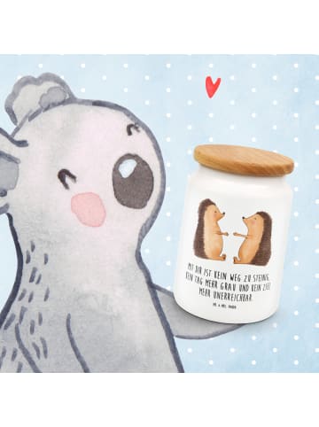 Mr. & Mrs. Panda Kaffeedose Igel Liebe mit Spruch in Weiß