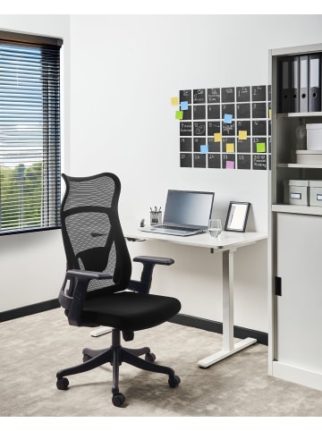 Beliani Bürostuhl BARD in Schwarz - (W) 50 x (H) 113 x (L) 66 cm